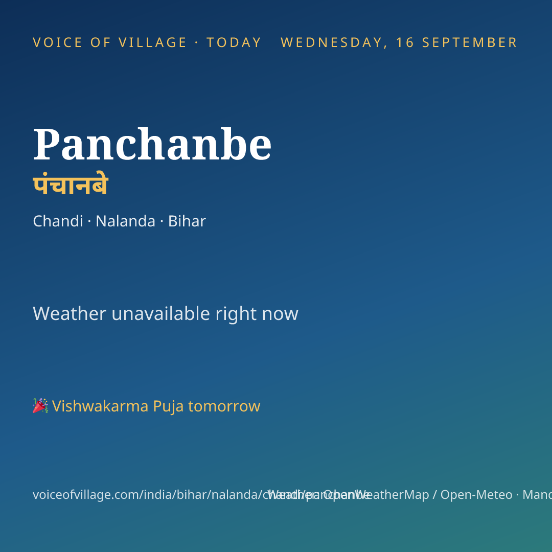 Panchanbe today