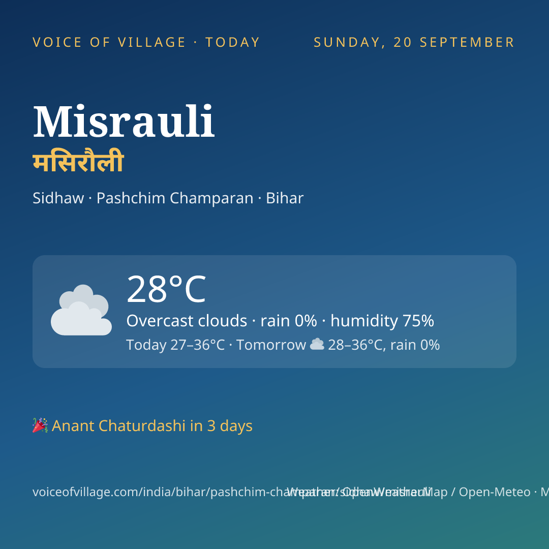 Misrauli today
