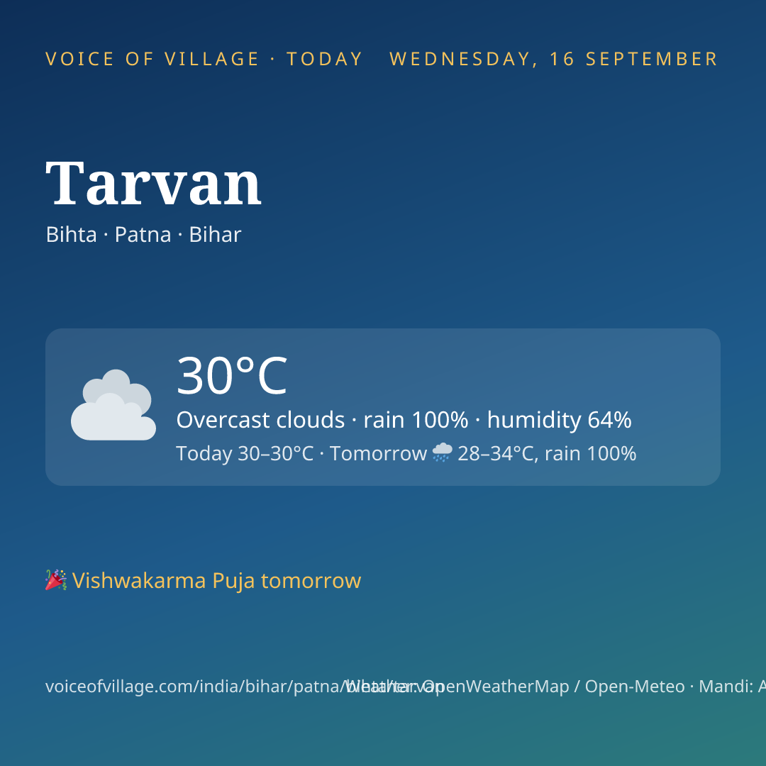 Tarvan today