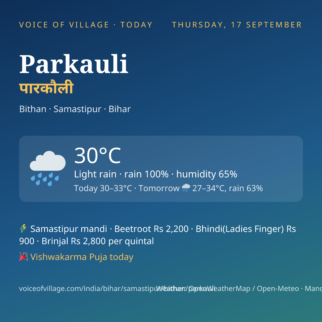 Parkauli today