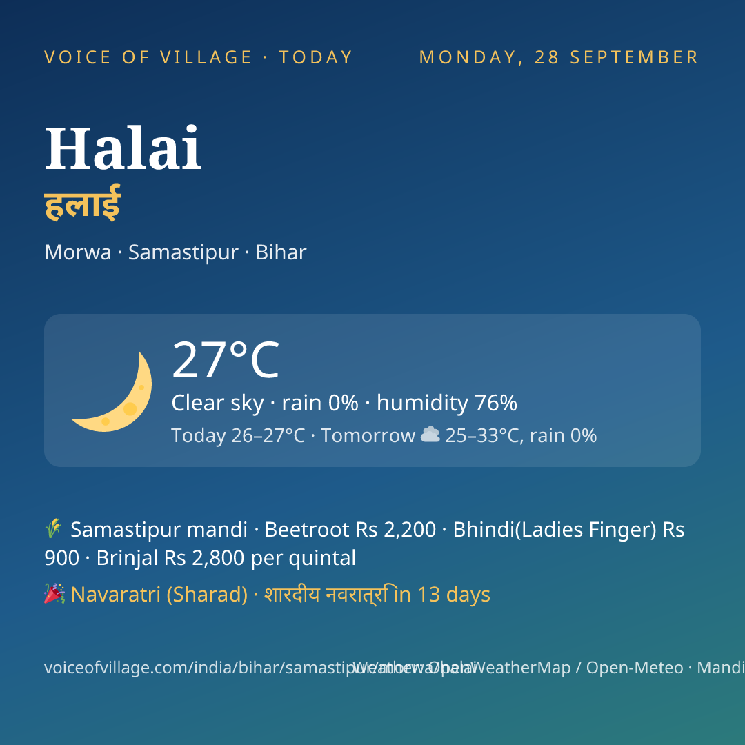Halai today