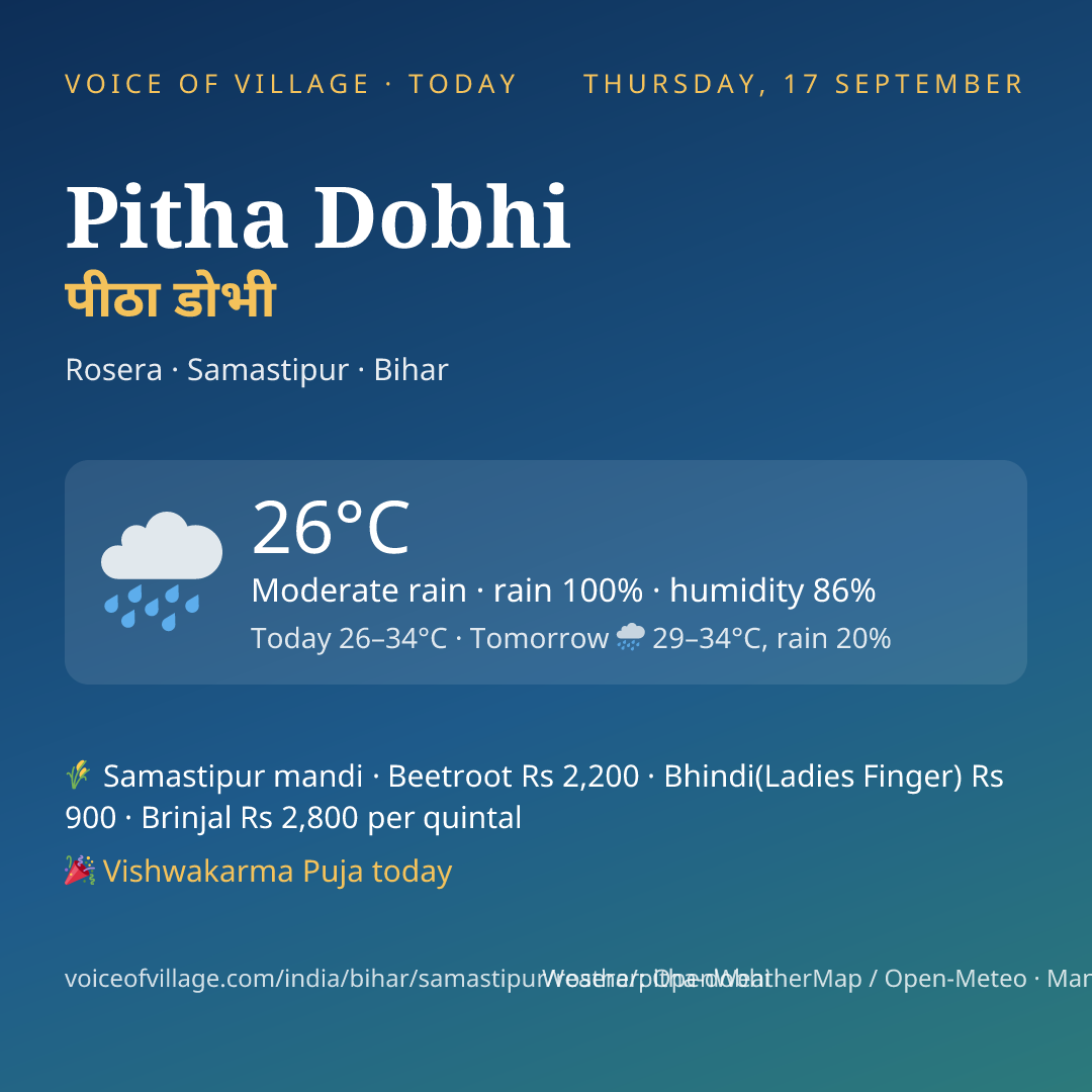 Pitha Dobhi today
