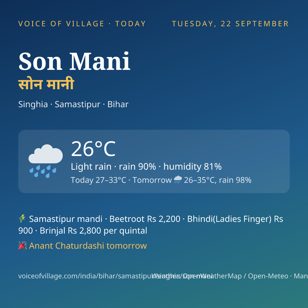 Son Mani today