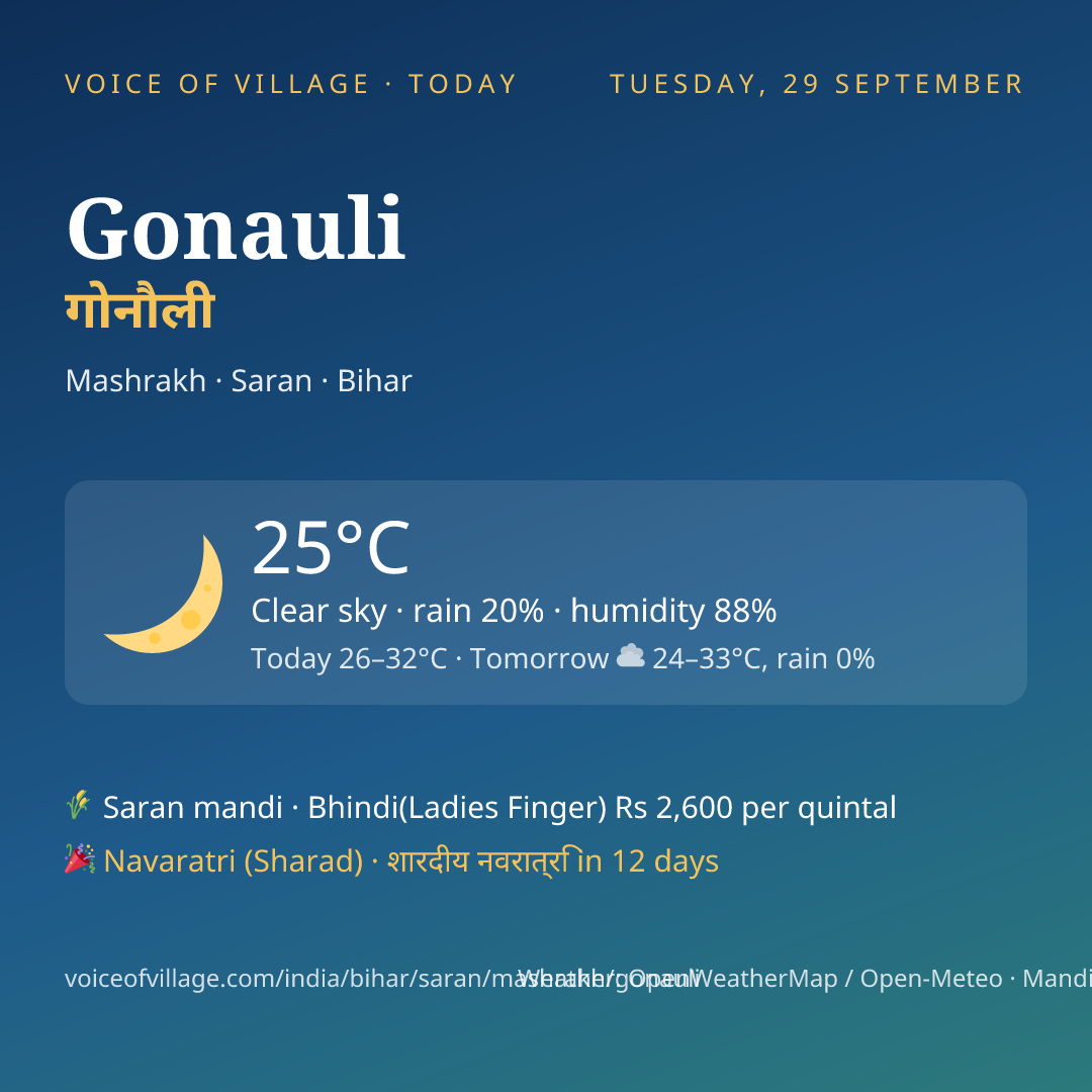Gonauli today