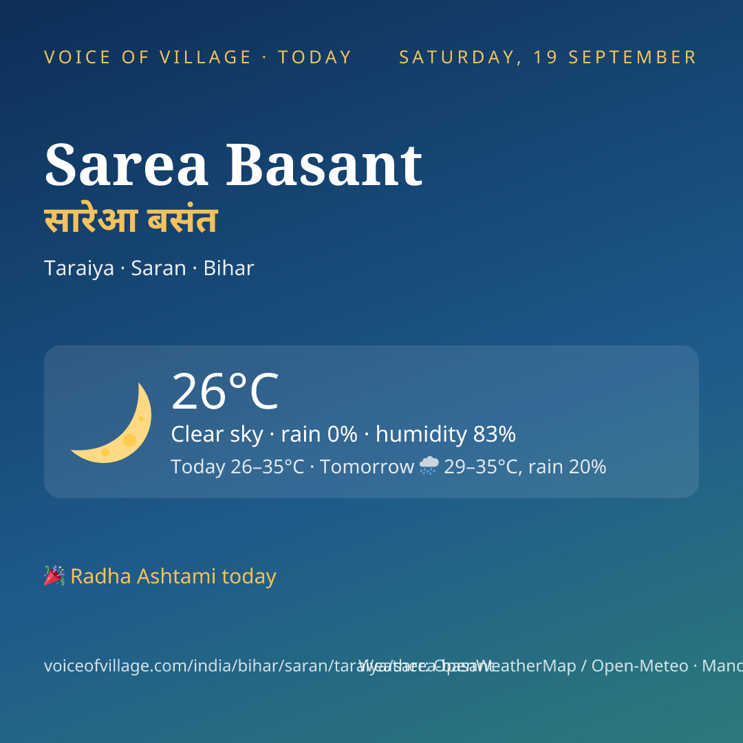 Sarea Basant today