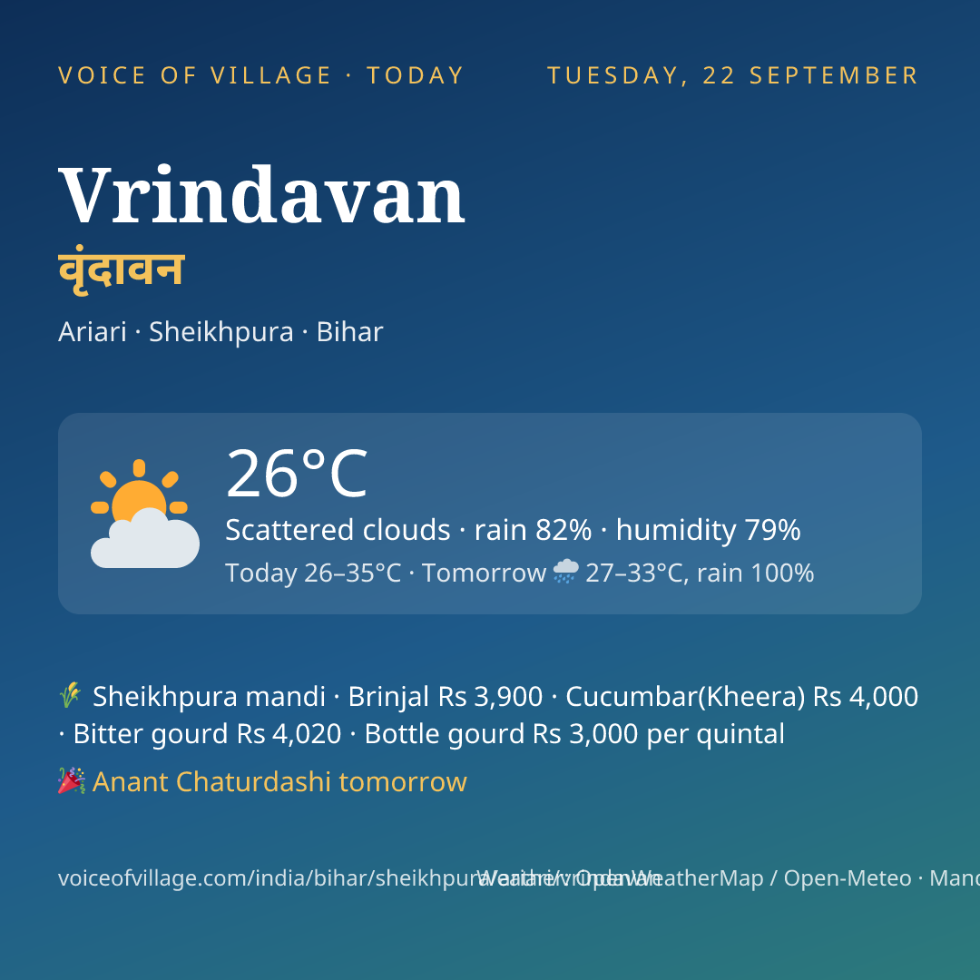 Vrindavan today
