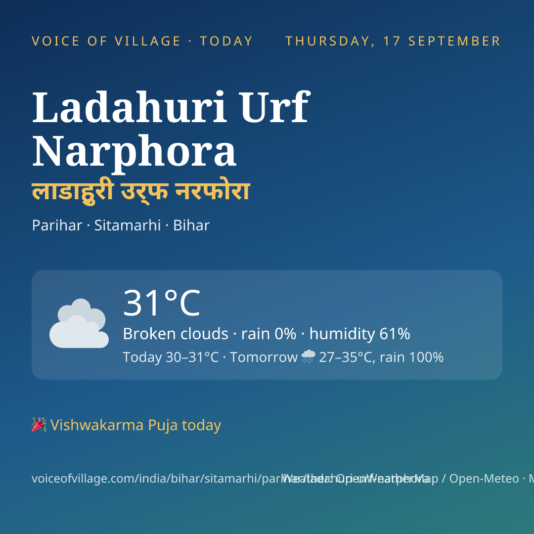 Ladahuri Urf Narphora today