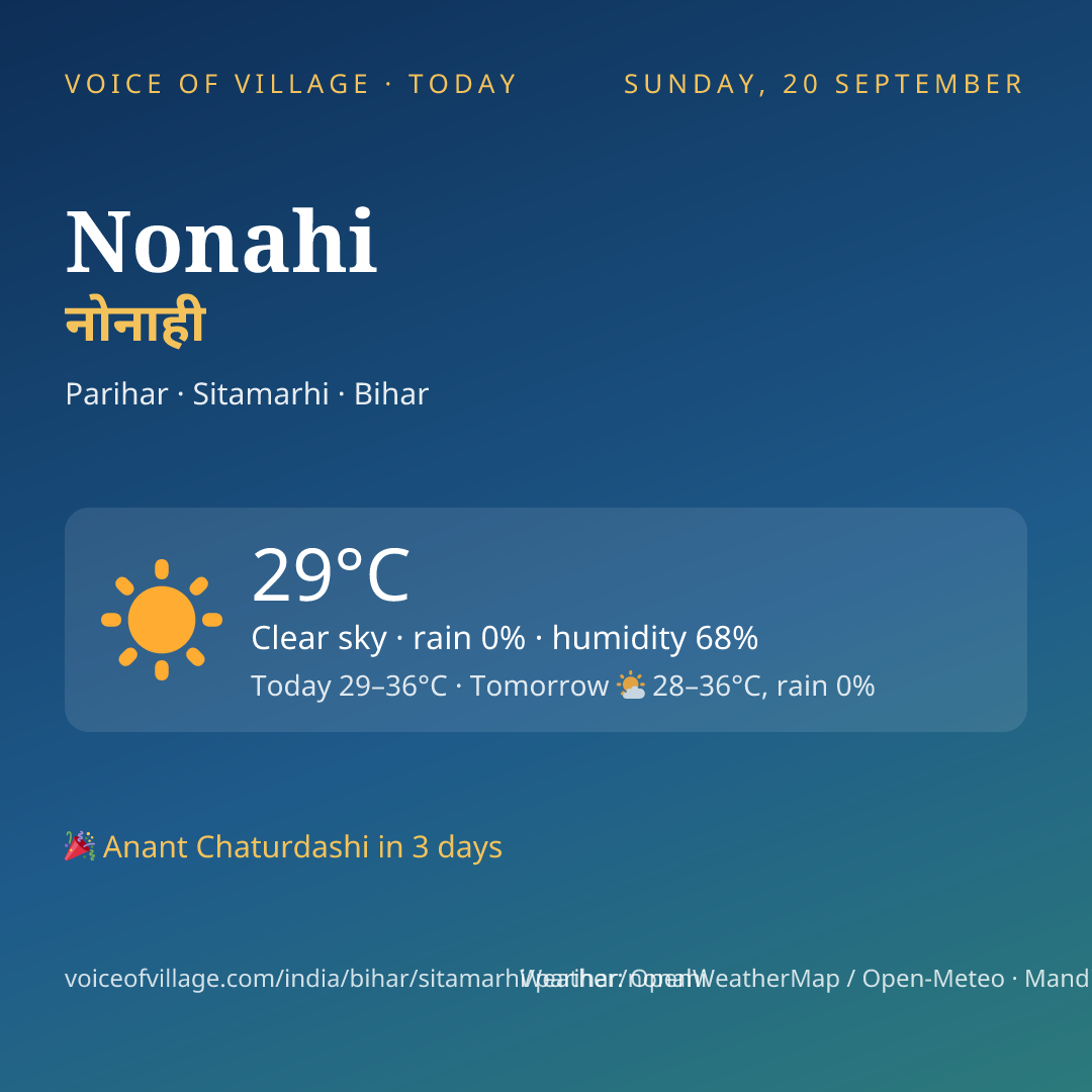 Nonahi today