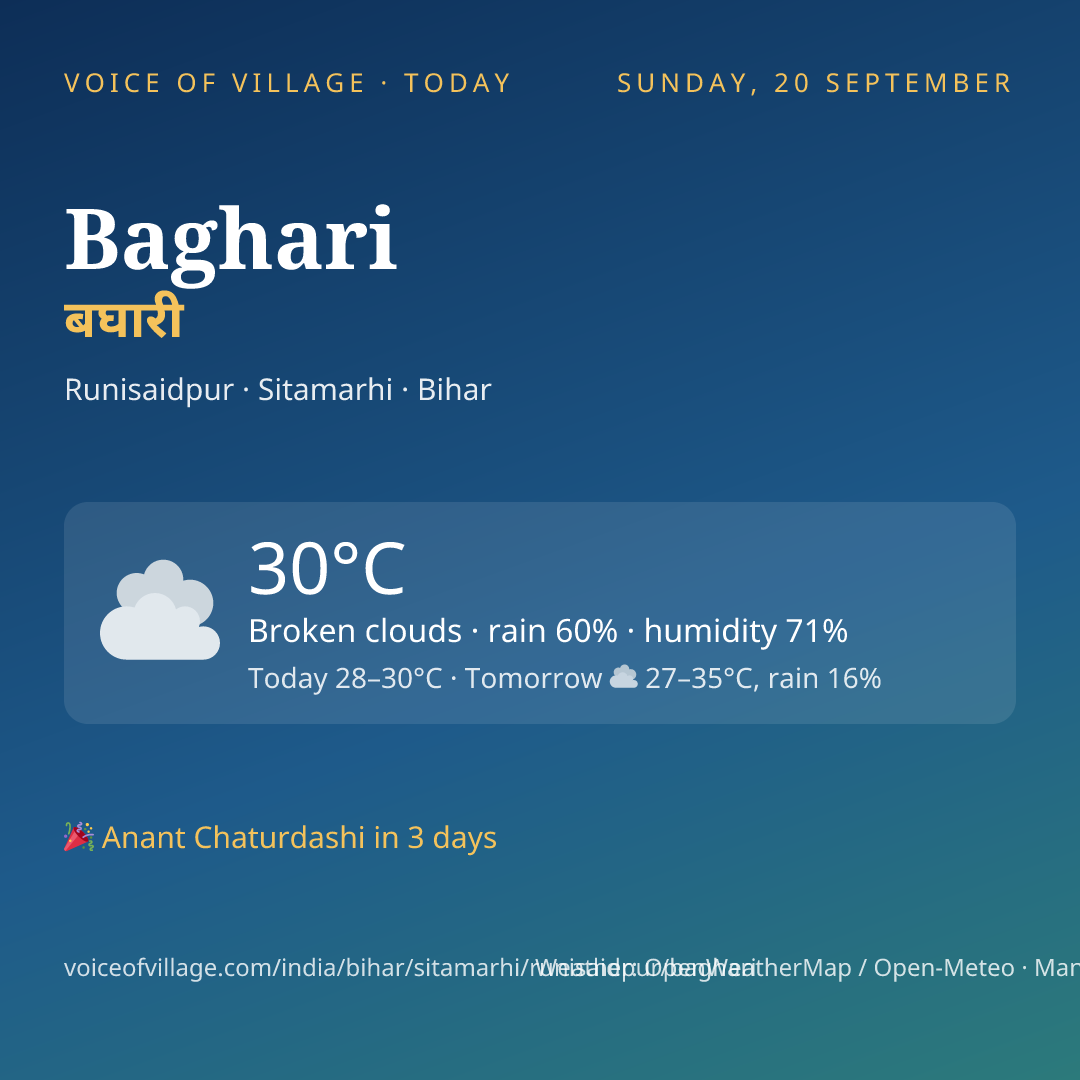 Baghari today