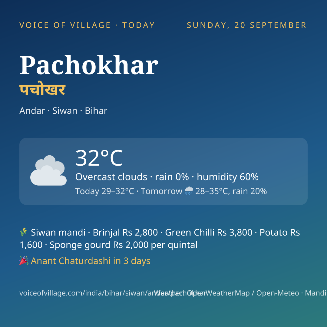 Pachokhar today