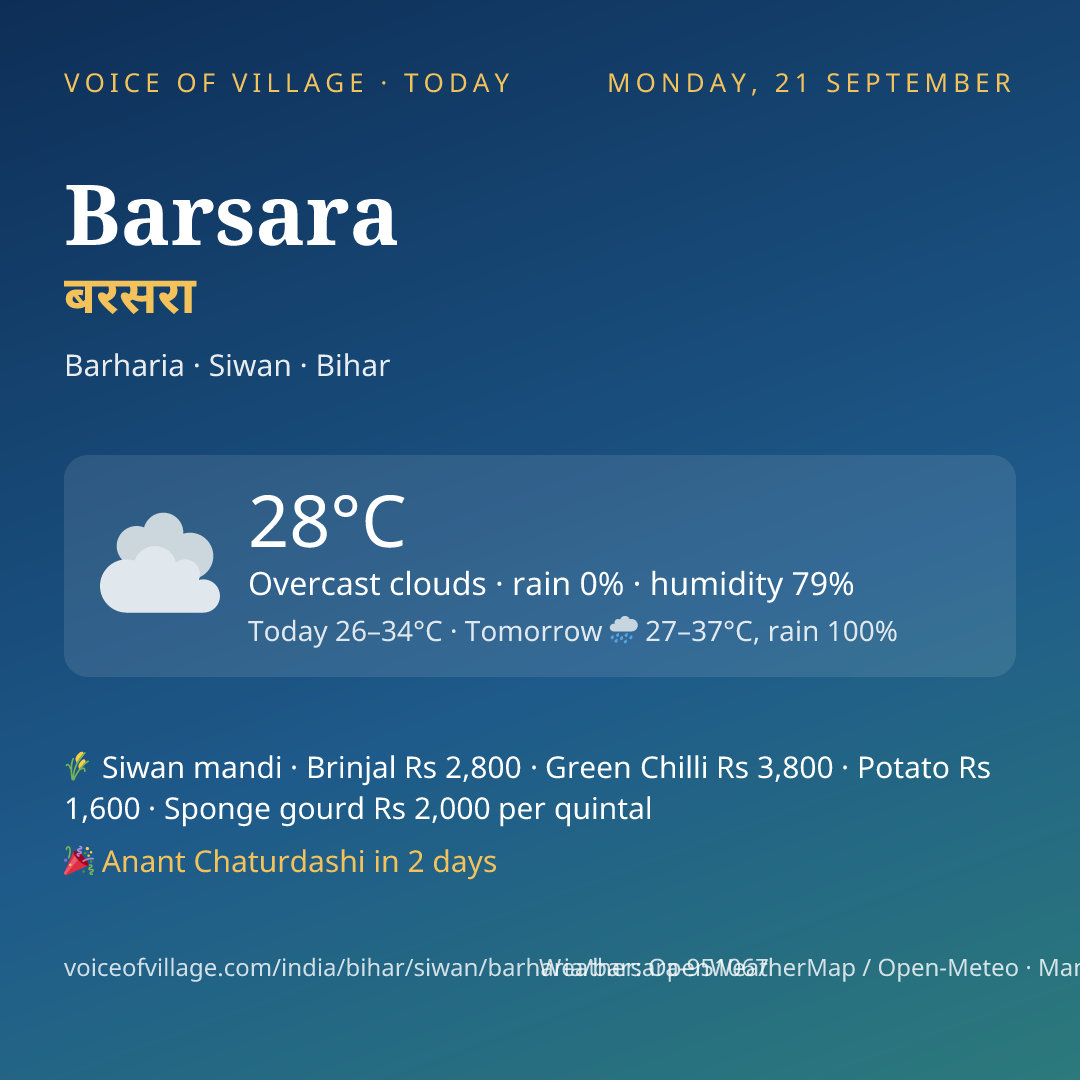 Barsara today