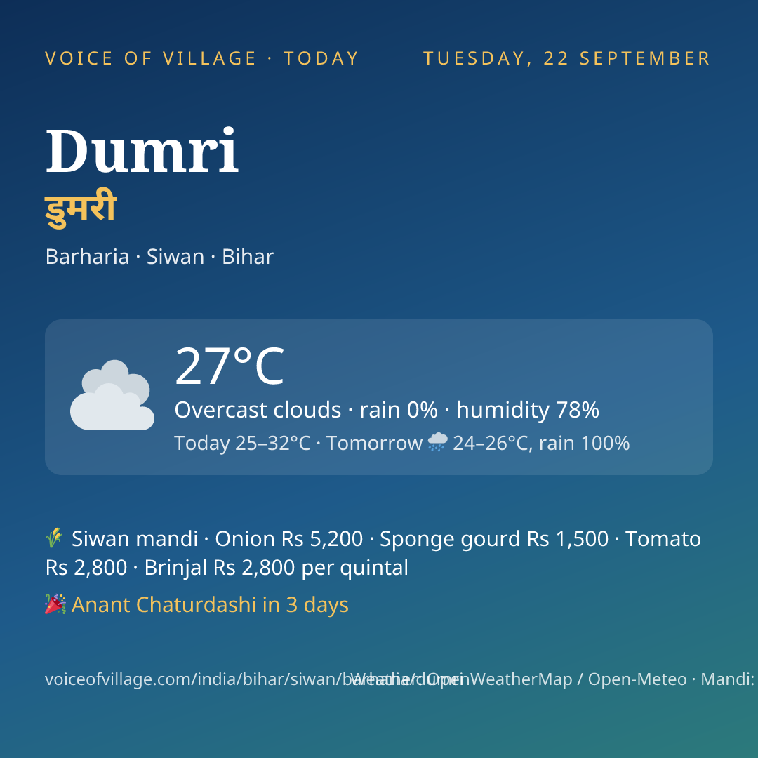 Dumri today
