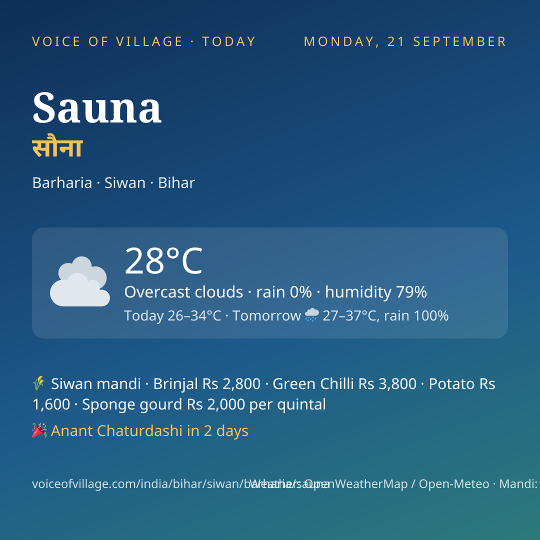 Sauna today