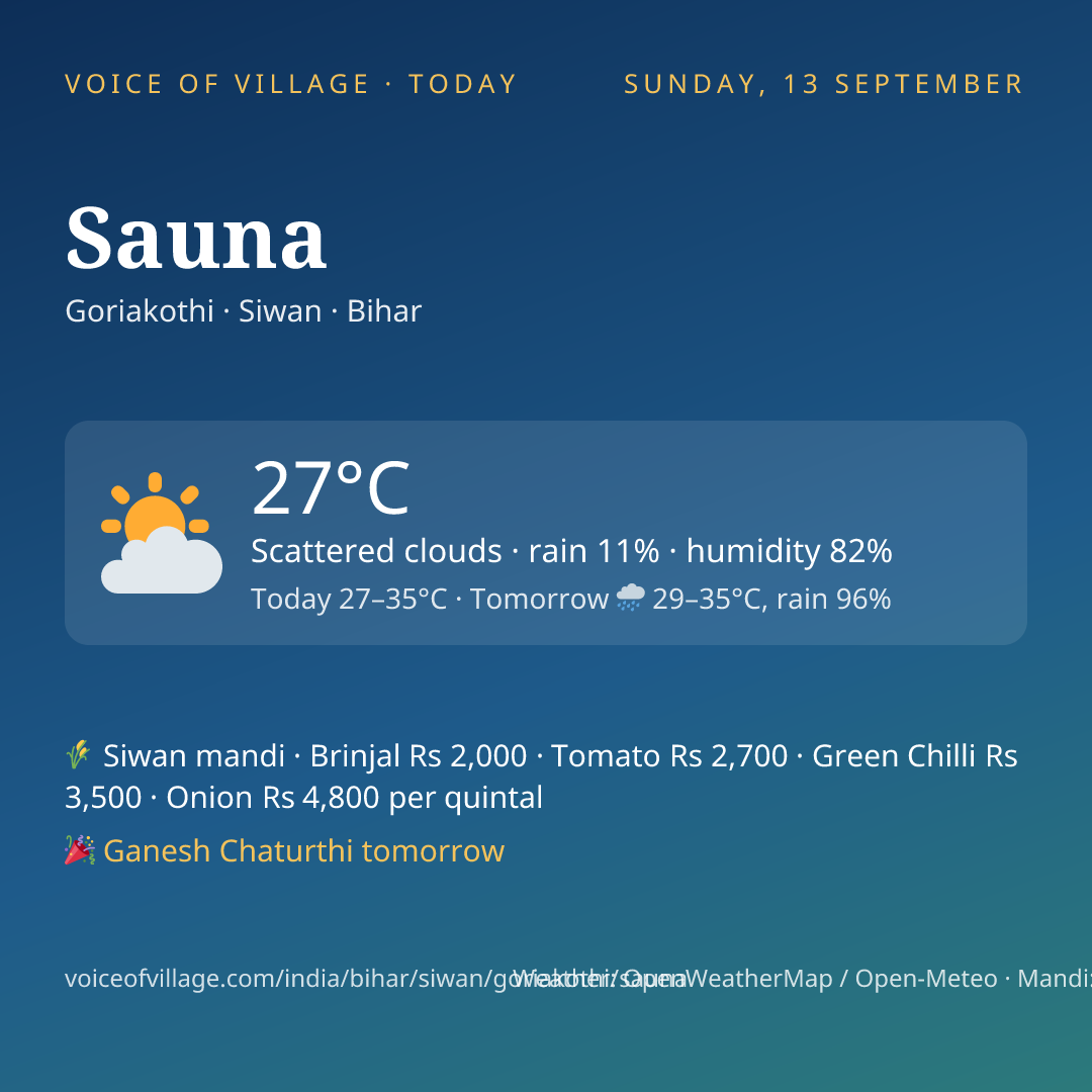 Sauna today