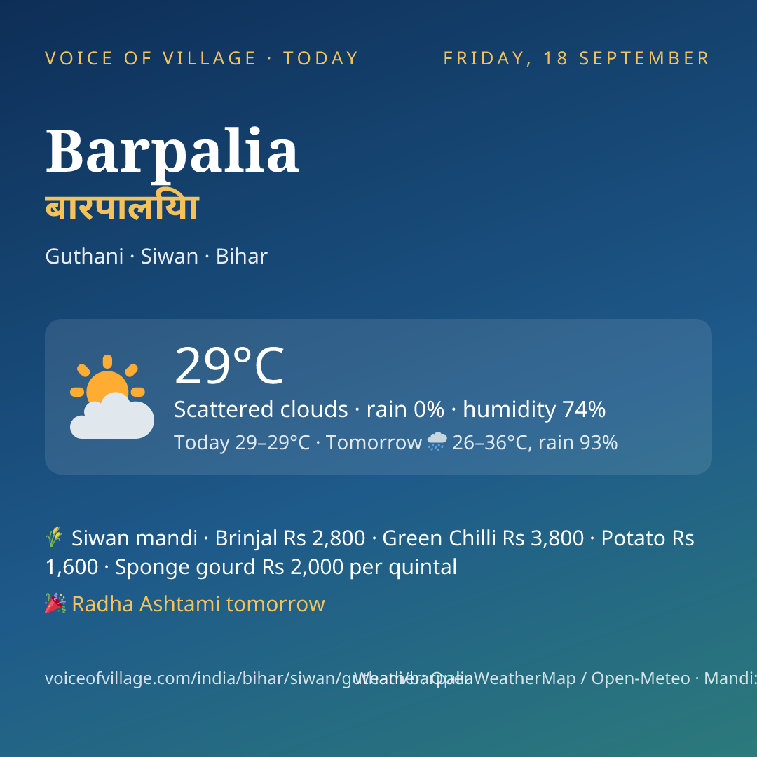 Barpalia today
