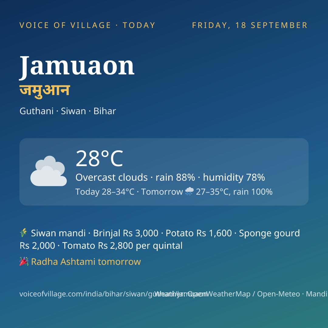 Jamuaon today