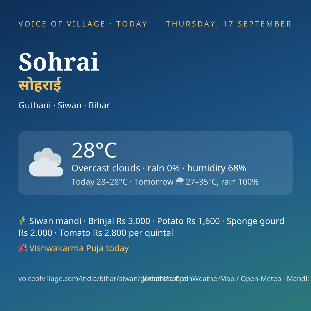 Sohrai today