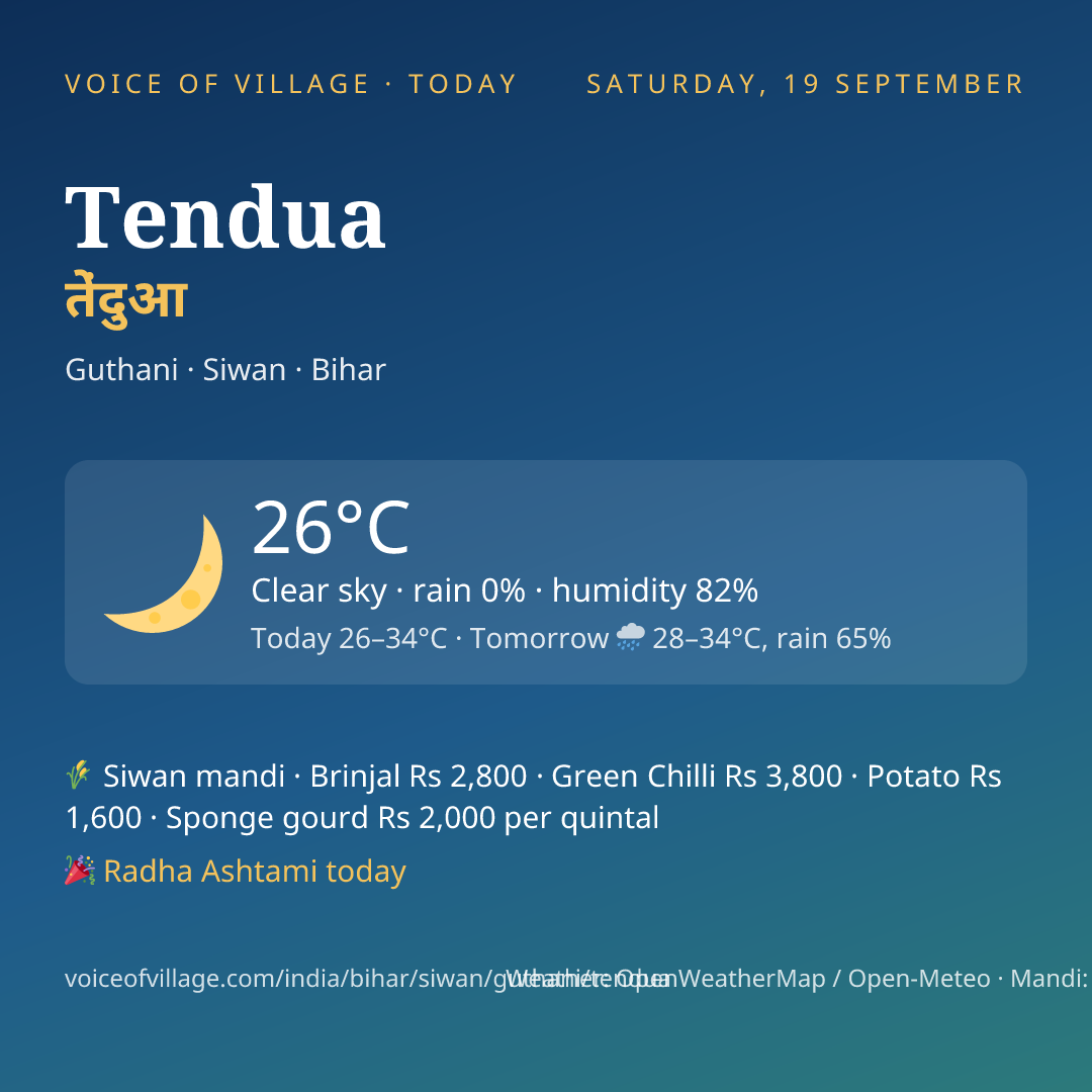 Tendua today