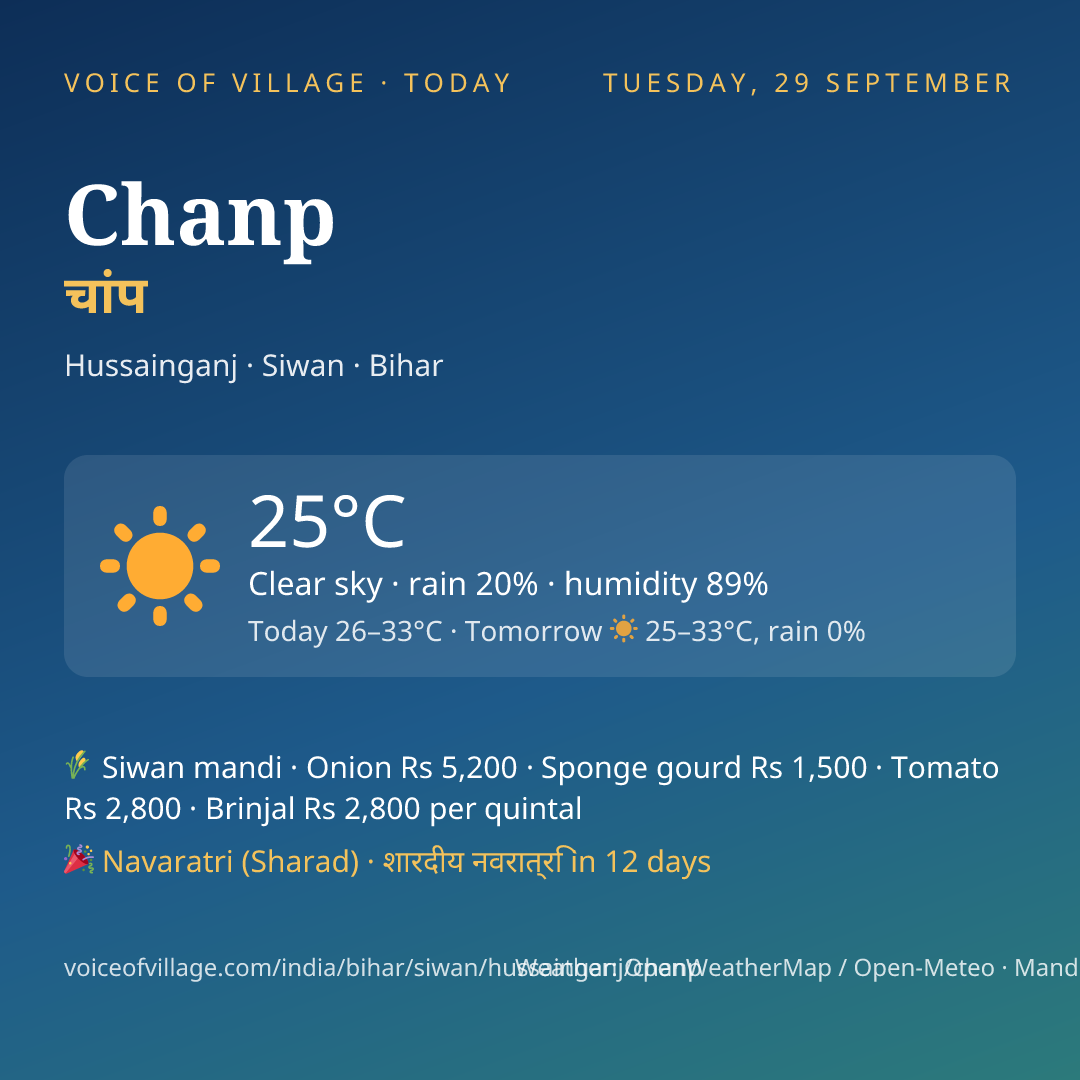 Chanp today