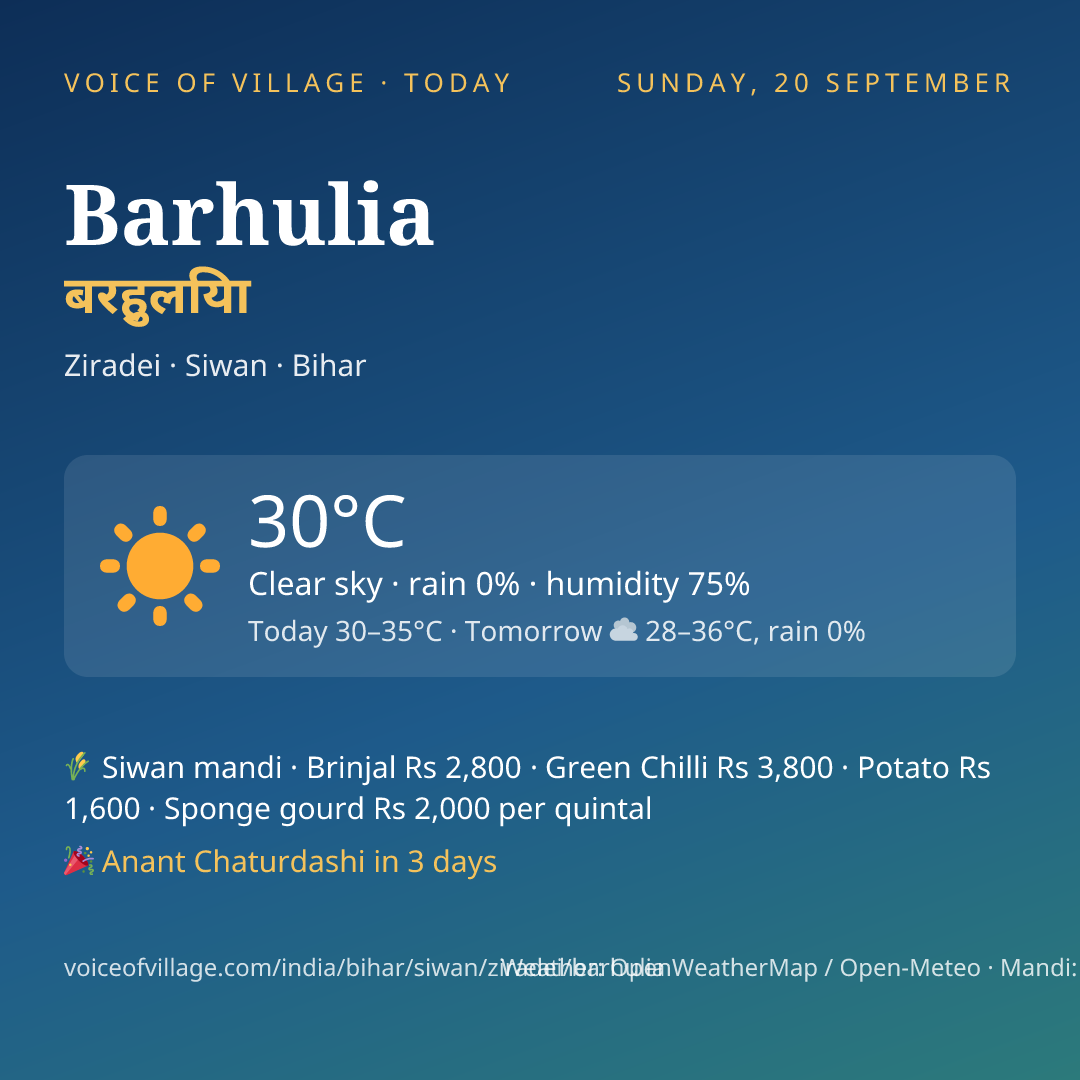 Barhulia today