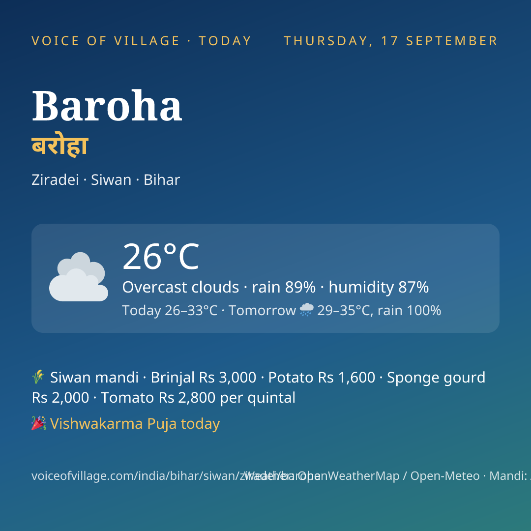 Baroha today