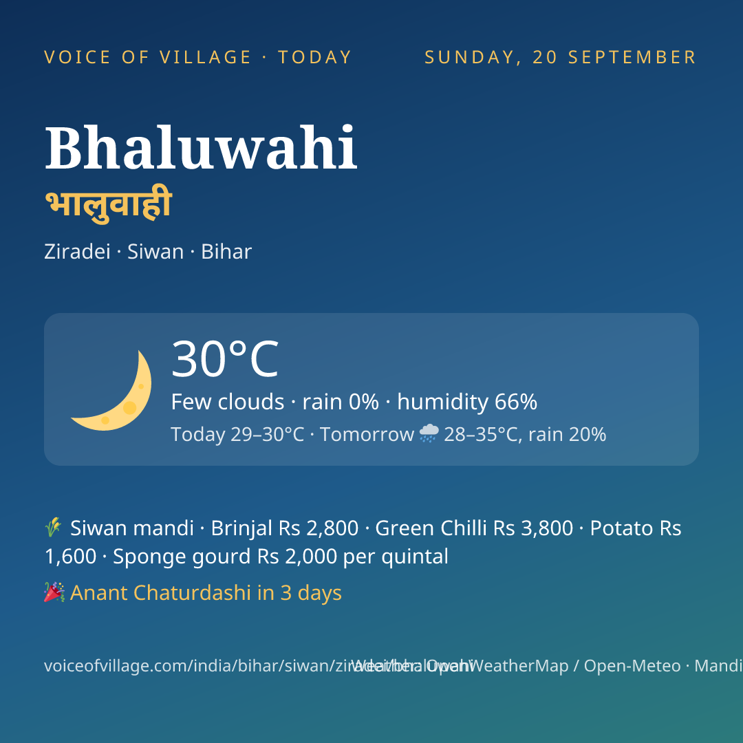 Bhaluwahi today