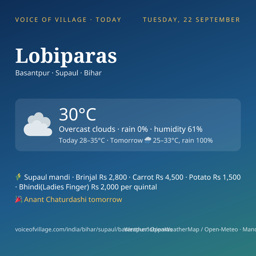 Lobiparas today