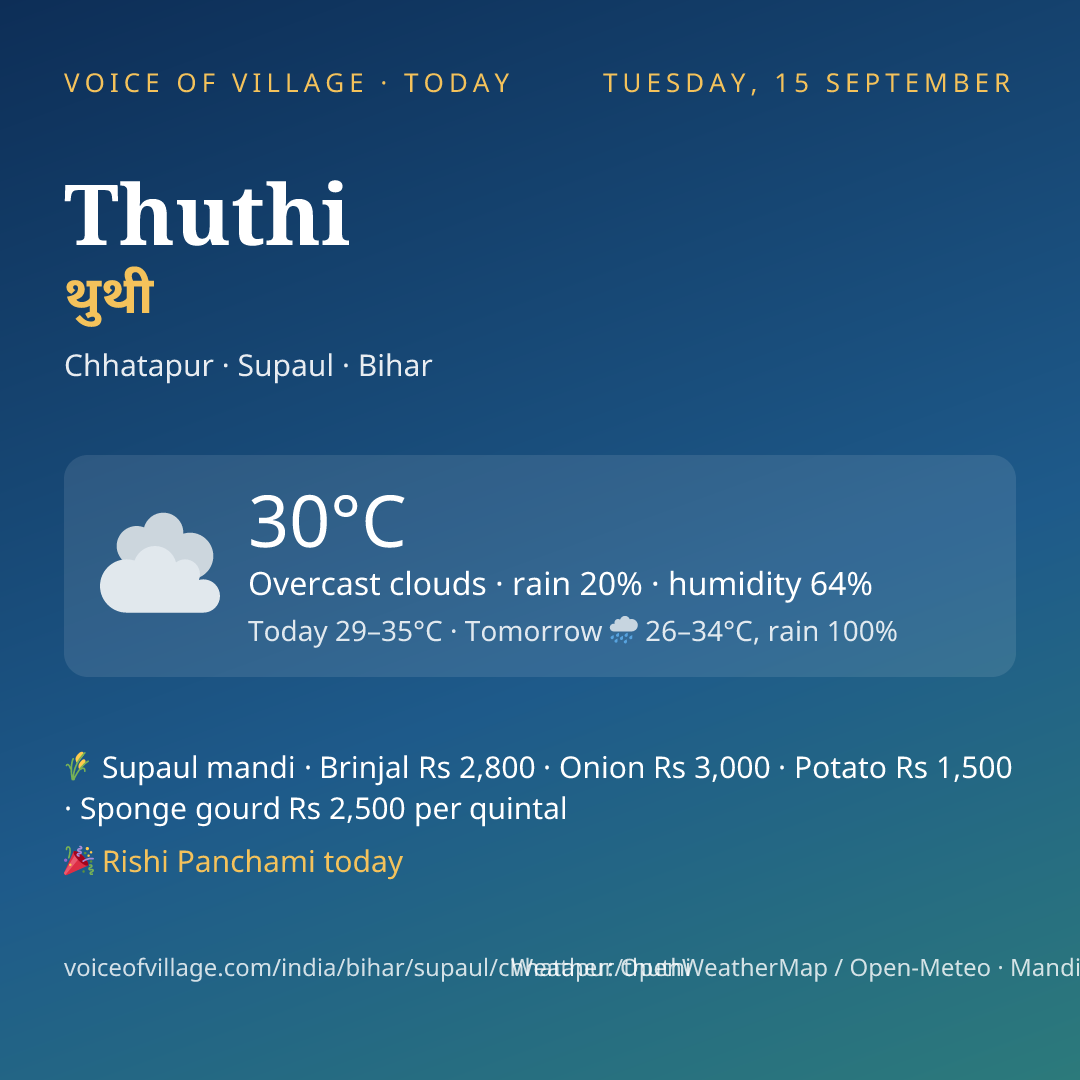 Thuthi today