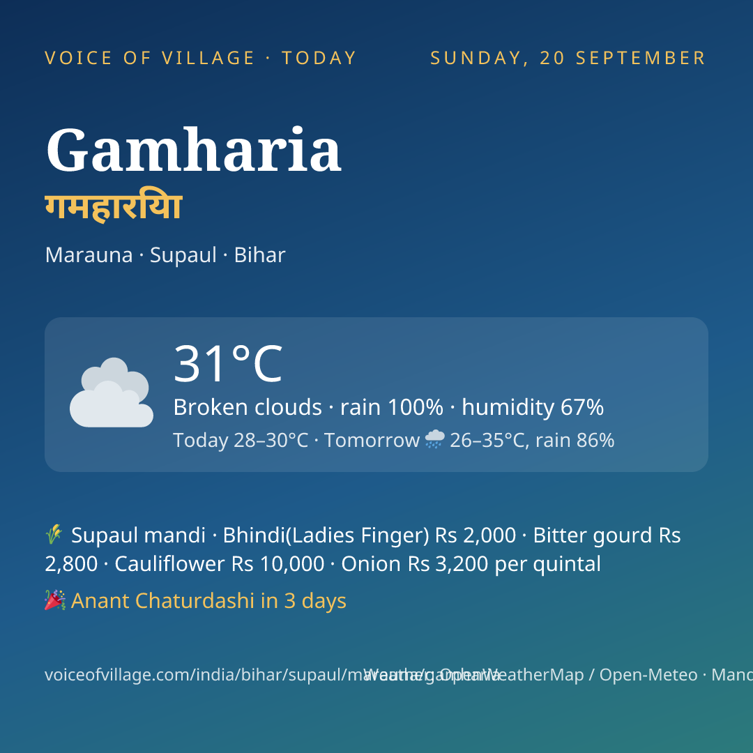 Gamharia today