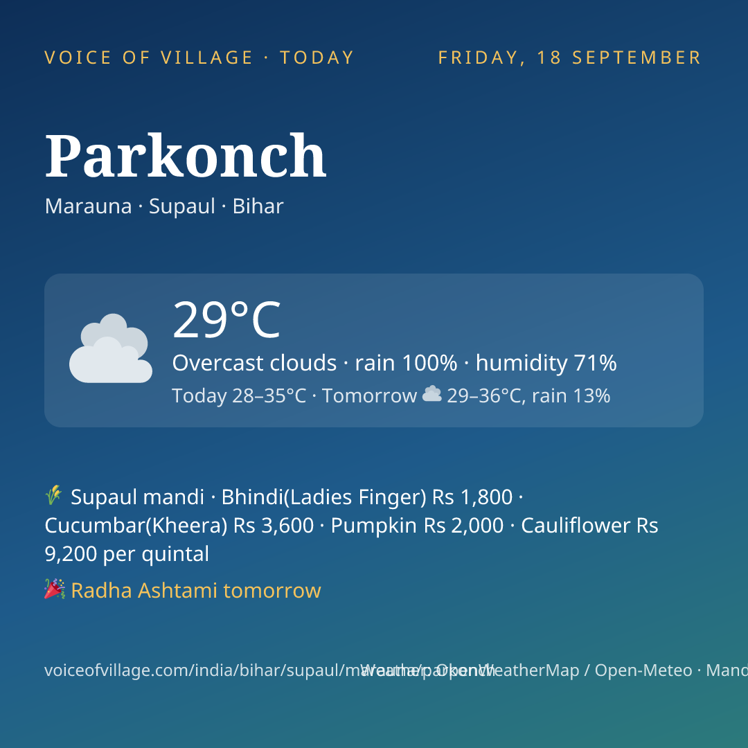 Parkonch today