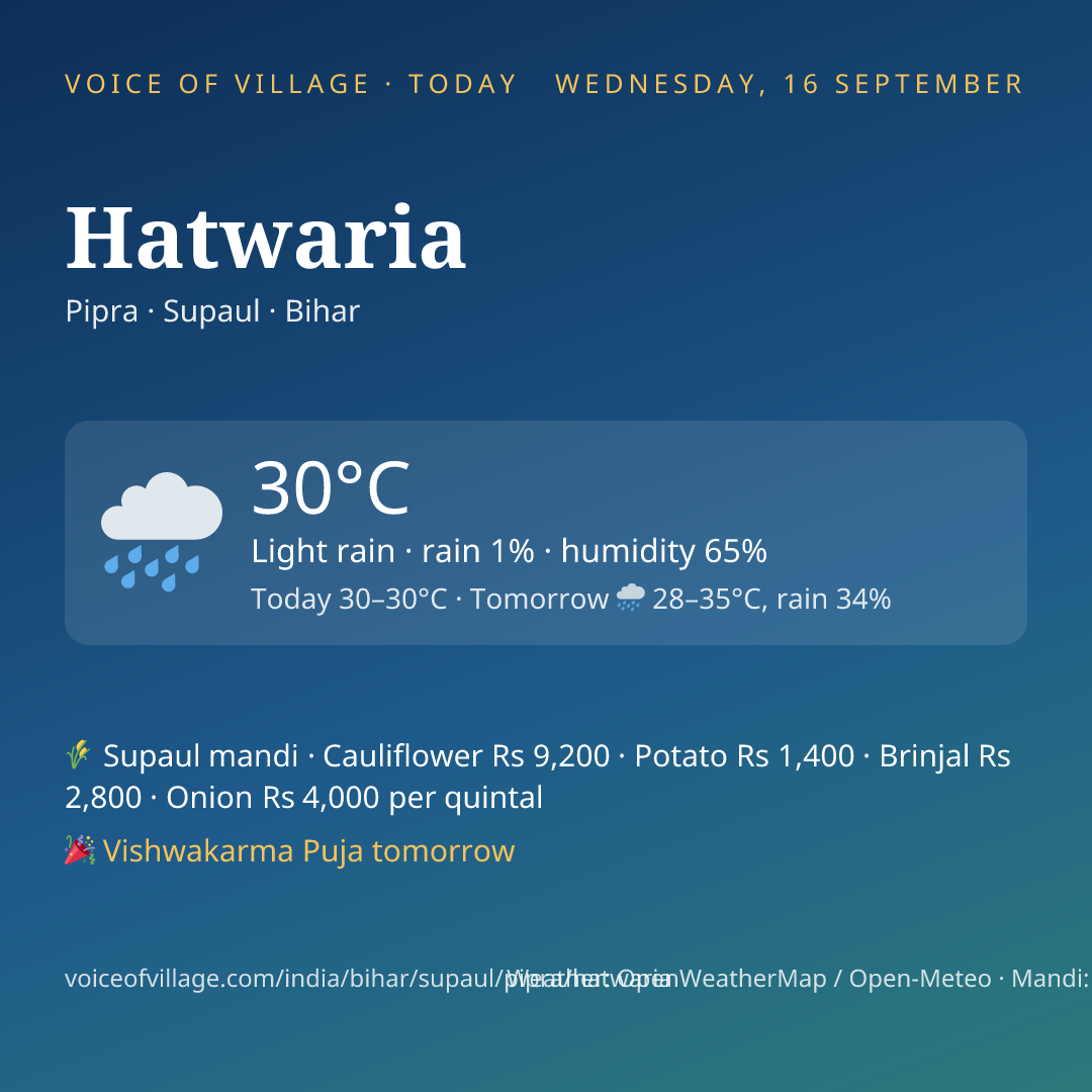 Hatwaria today