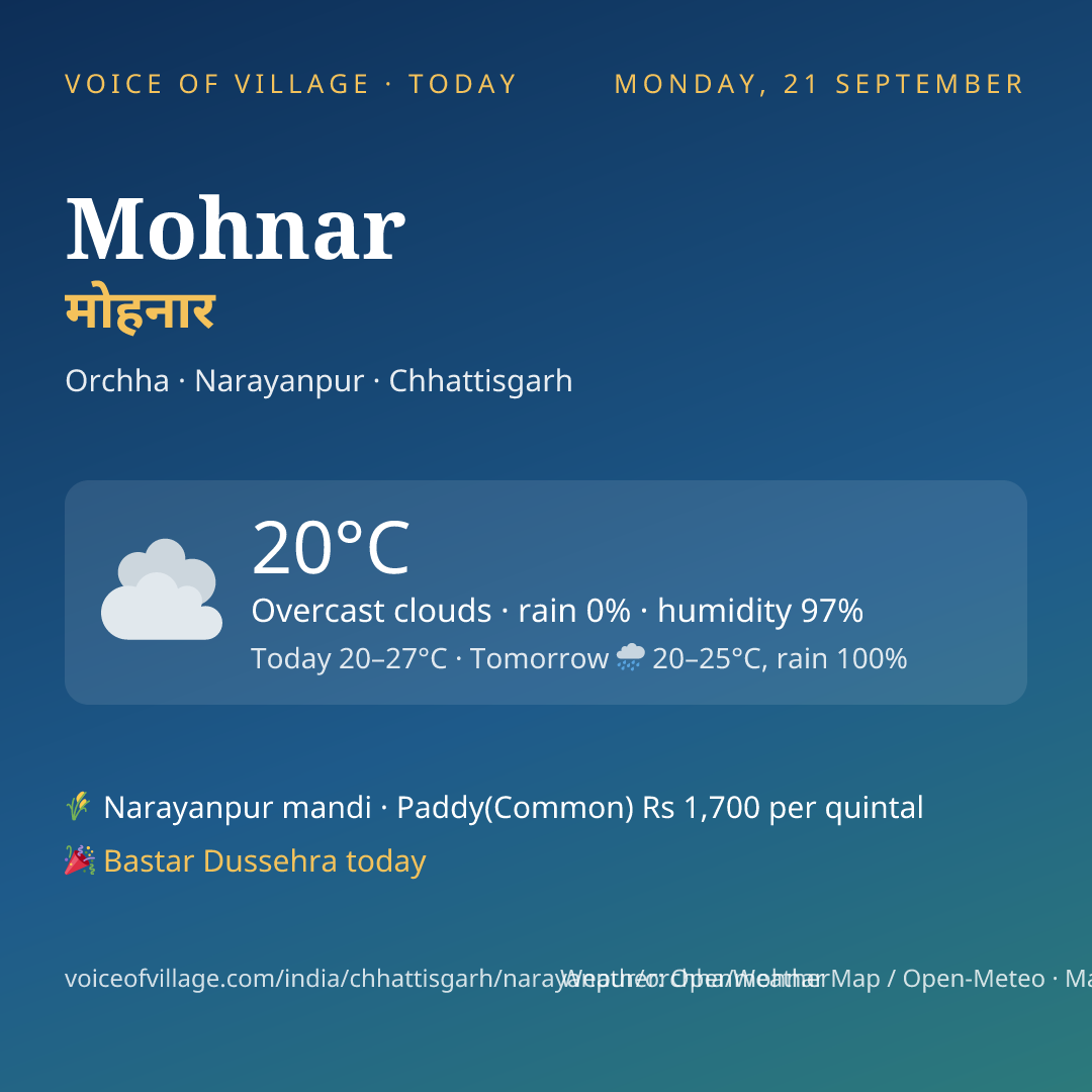 Mohnar today