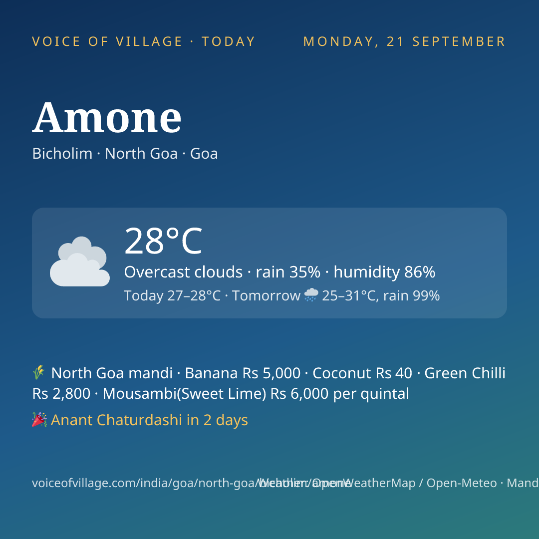 Amone today