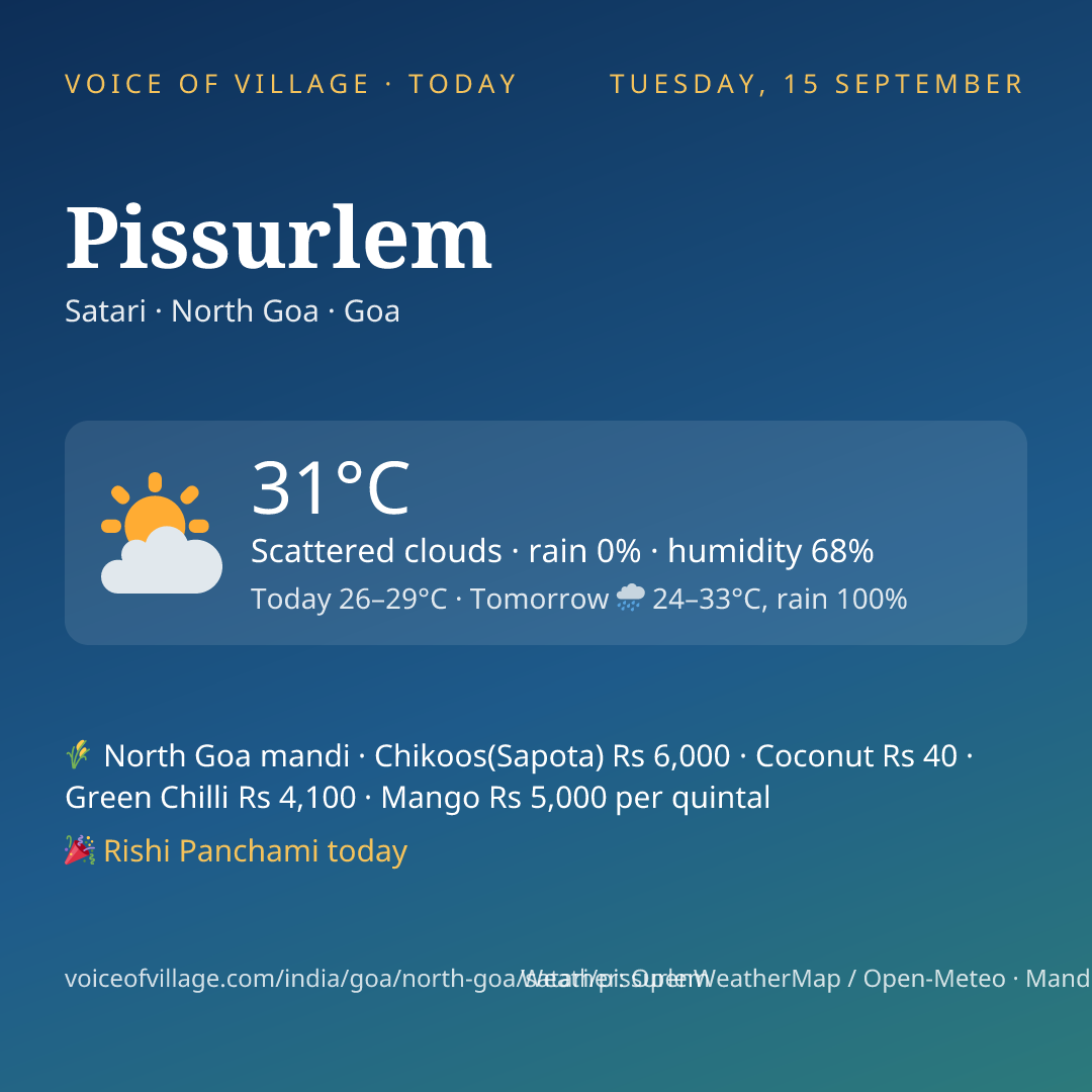 Pissurlem today