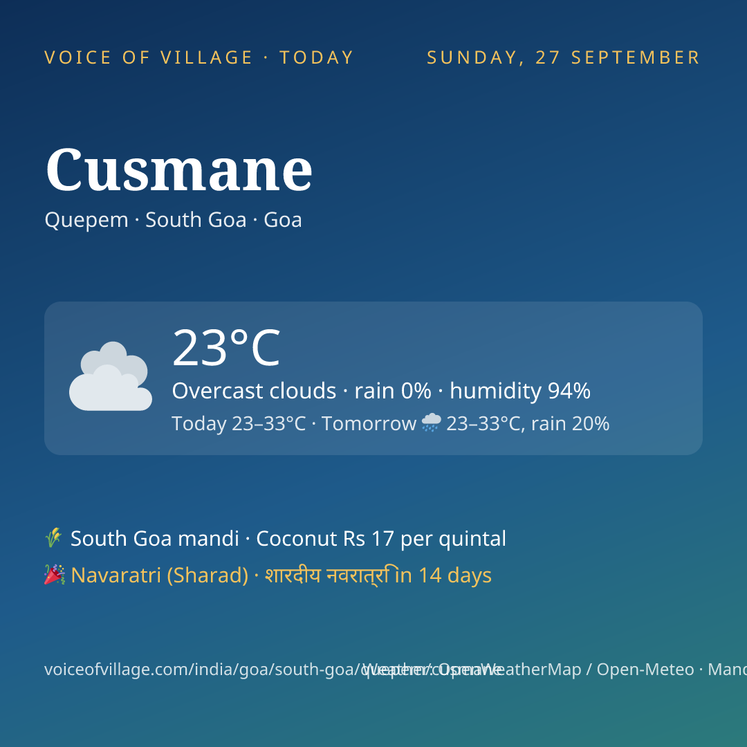 Cusmane today