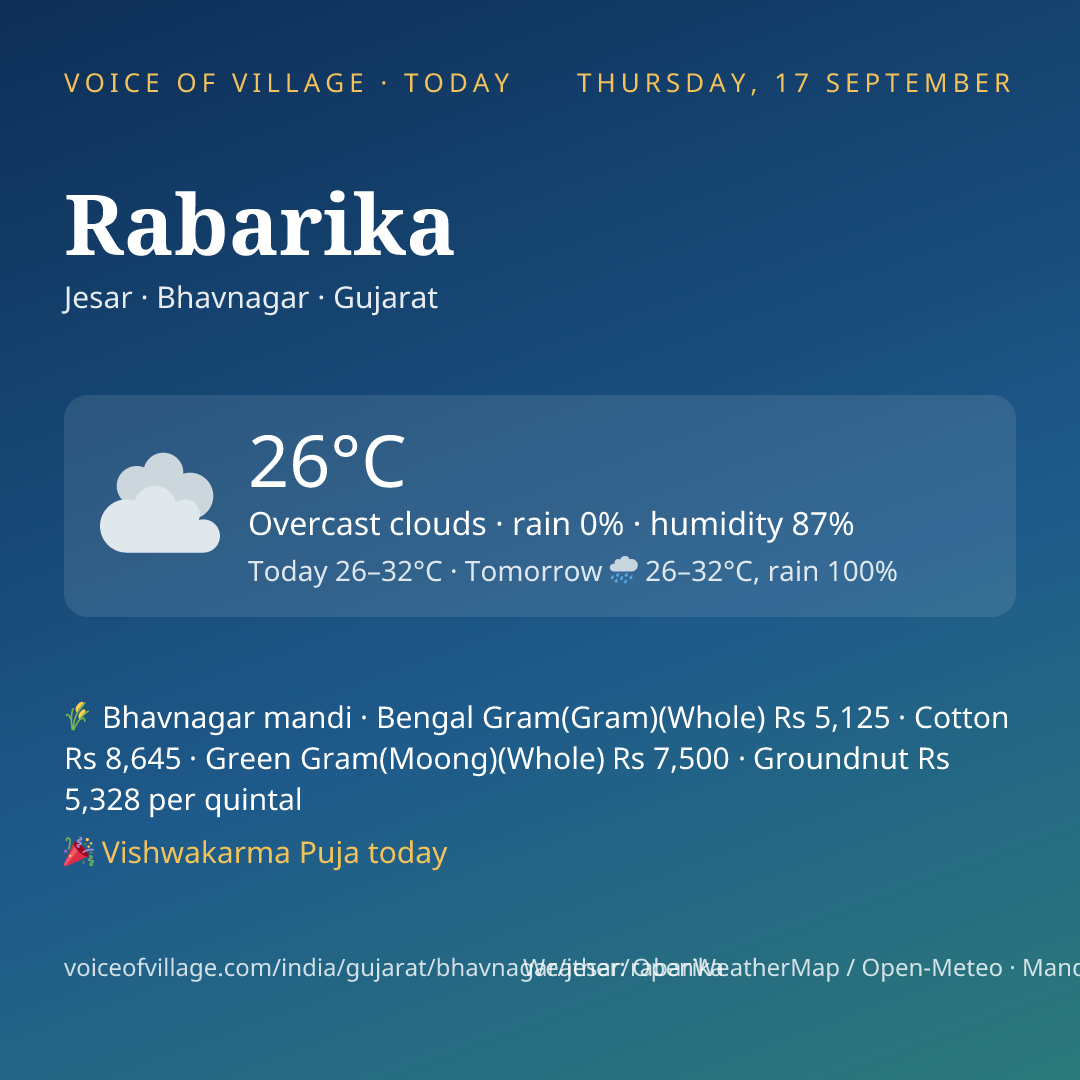 Rabarika today
