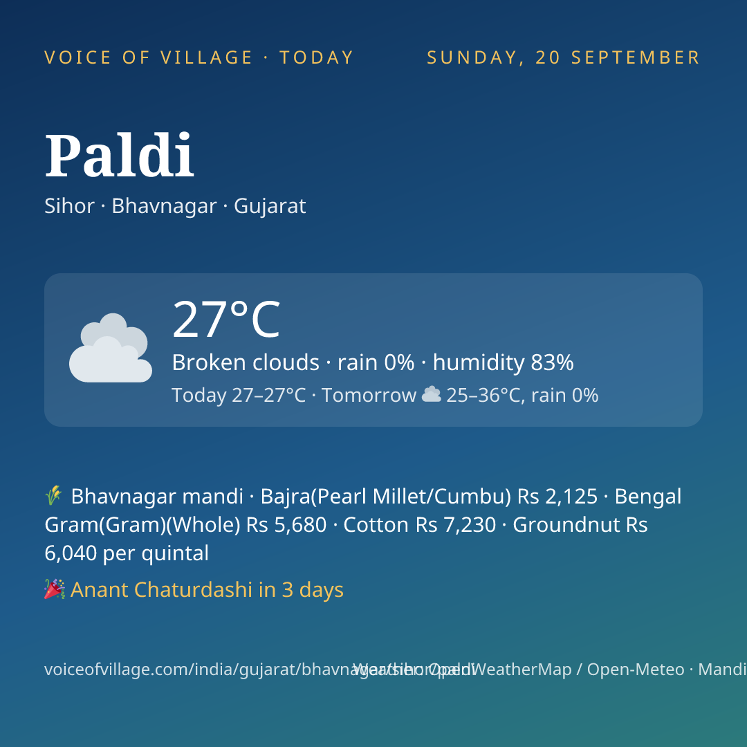 Paldi today