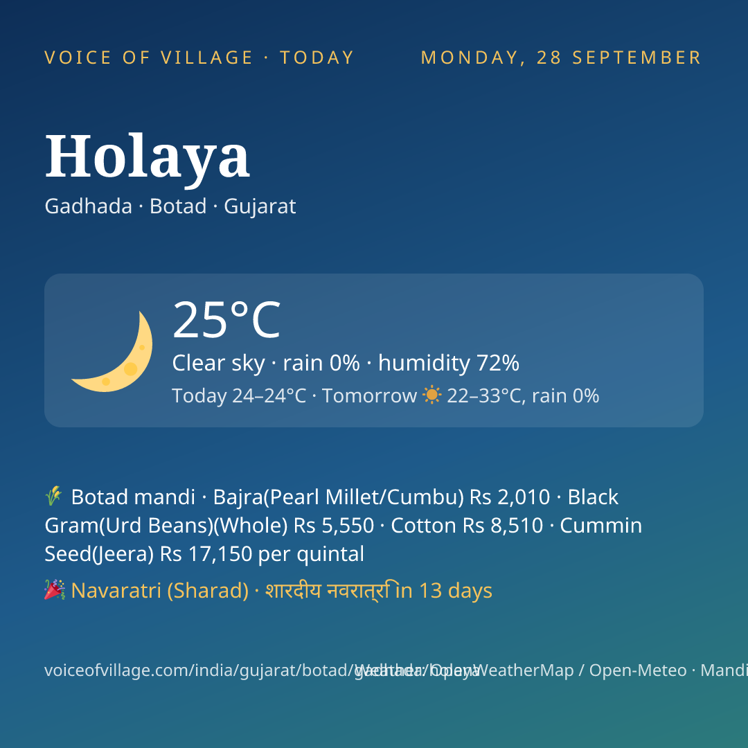 Holaya today