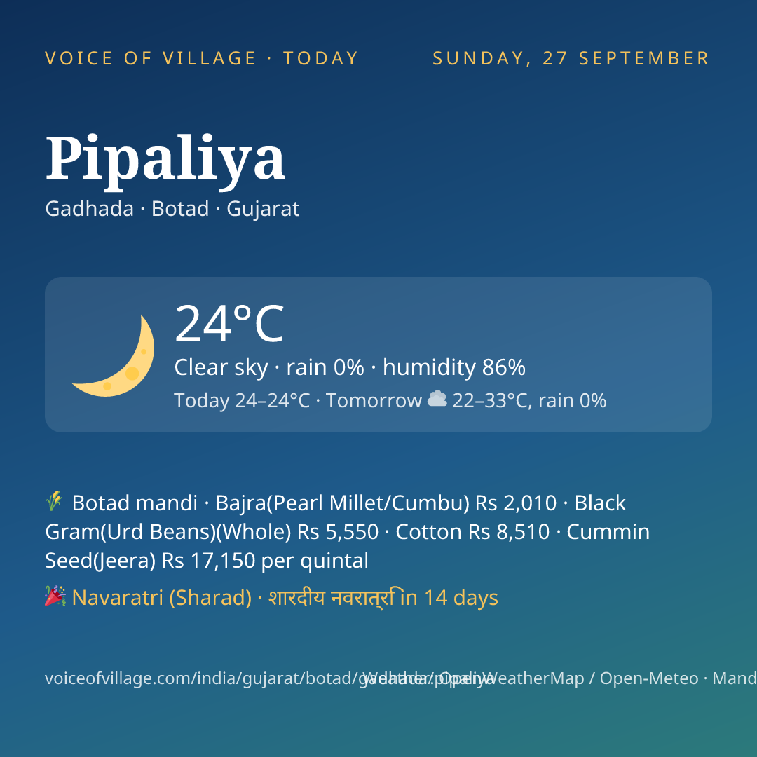 Pipaliya today