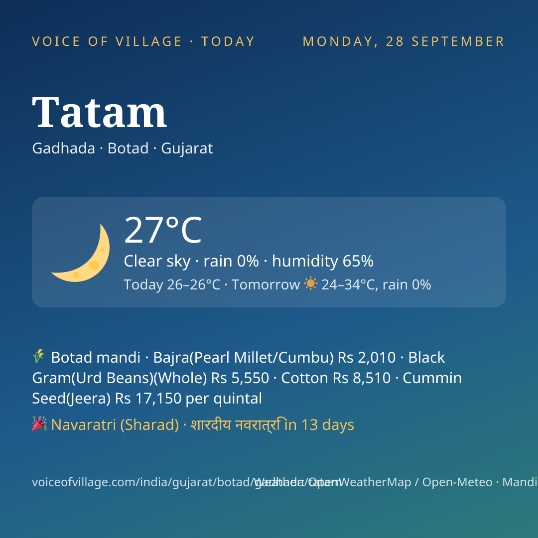 Tatam today