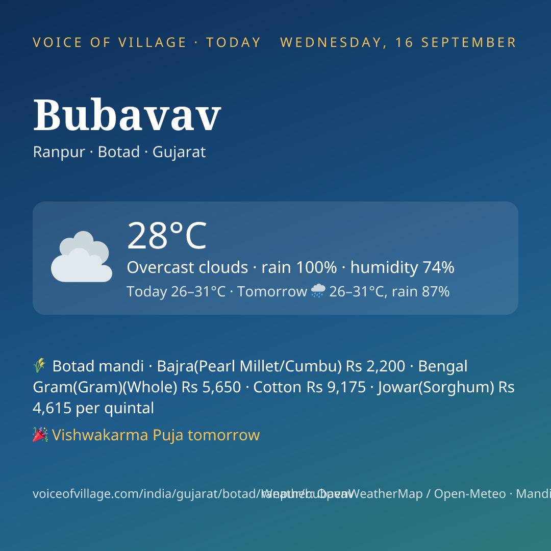 Bubavav today