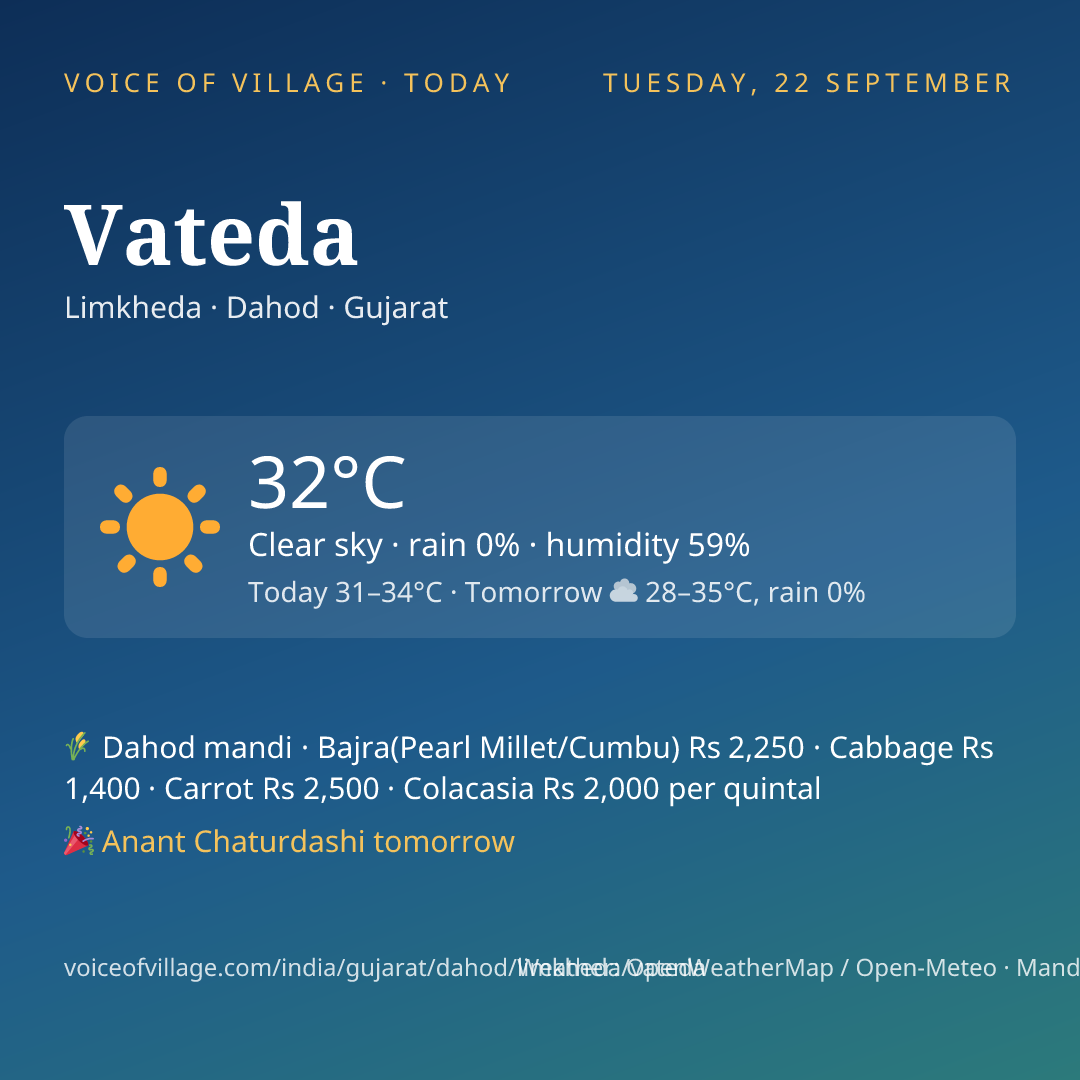Vateda today