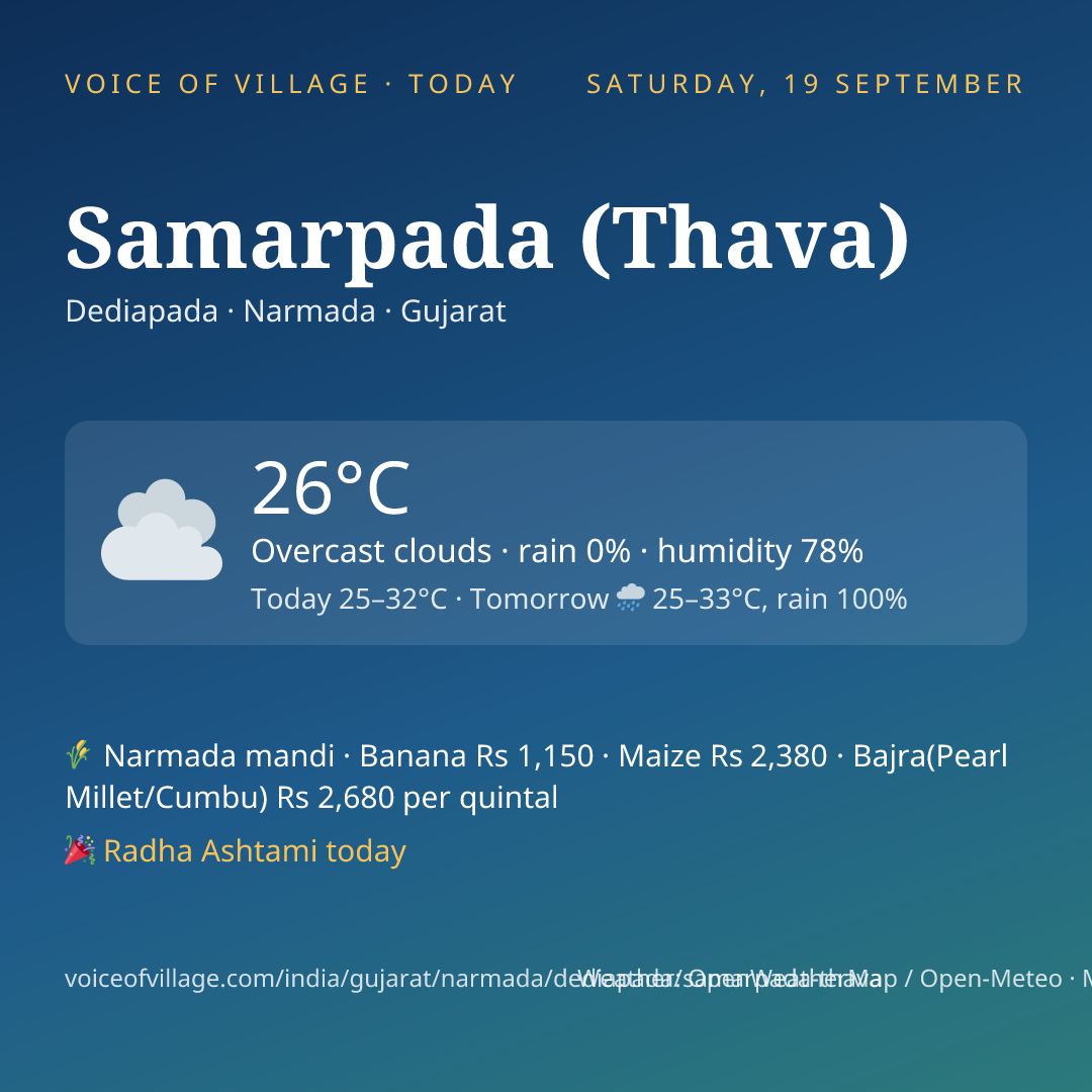 Samarpada (Thava) today