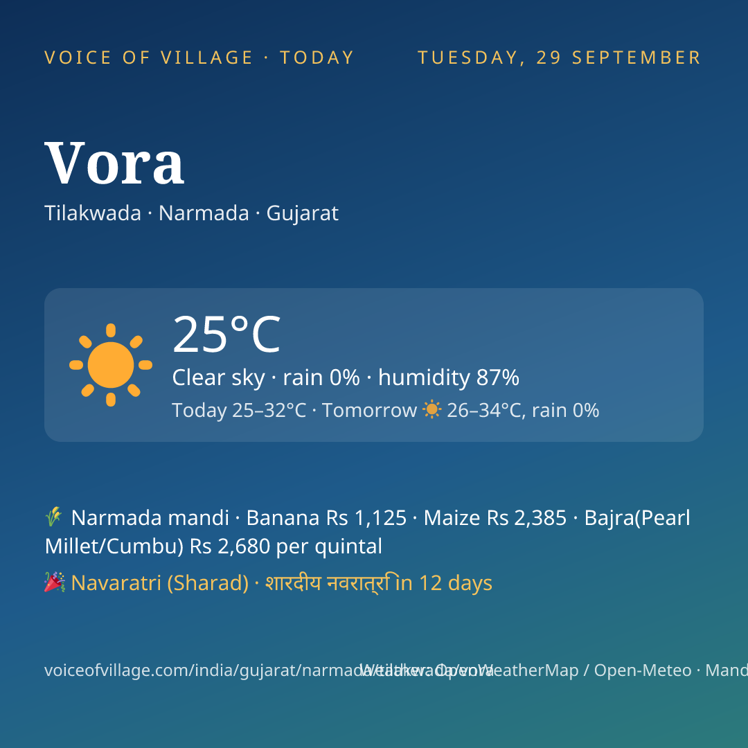 Vora today