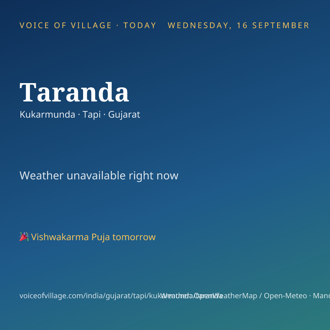 Taranda today
