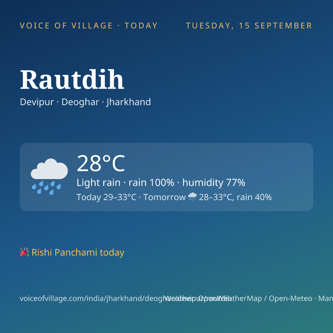 Rautdih today