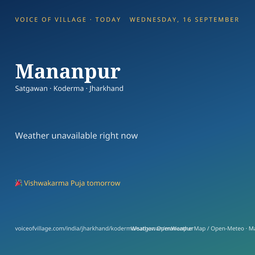 Mananpur today