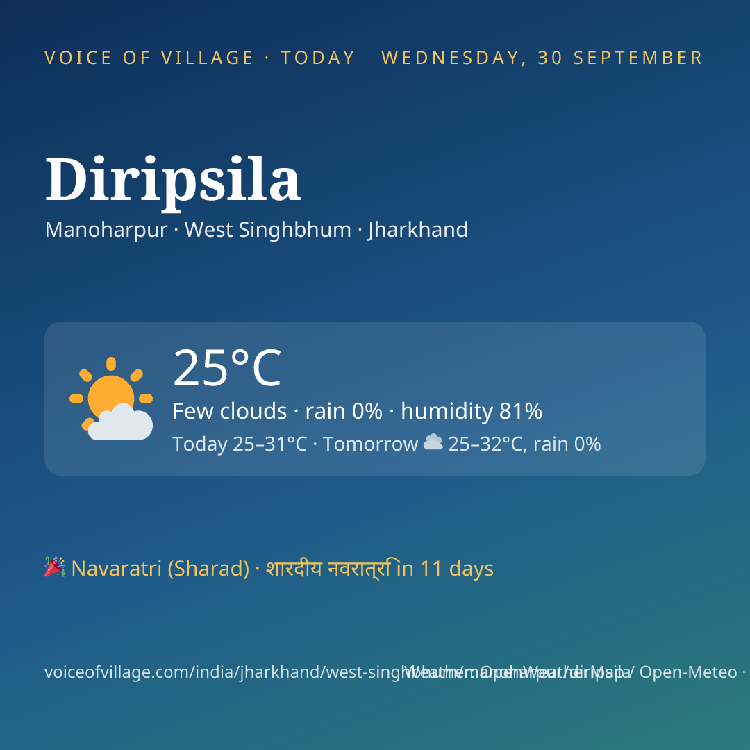 Diripsila today
