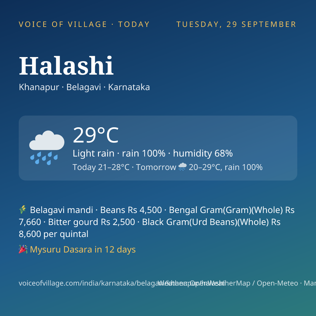 Halashi today