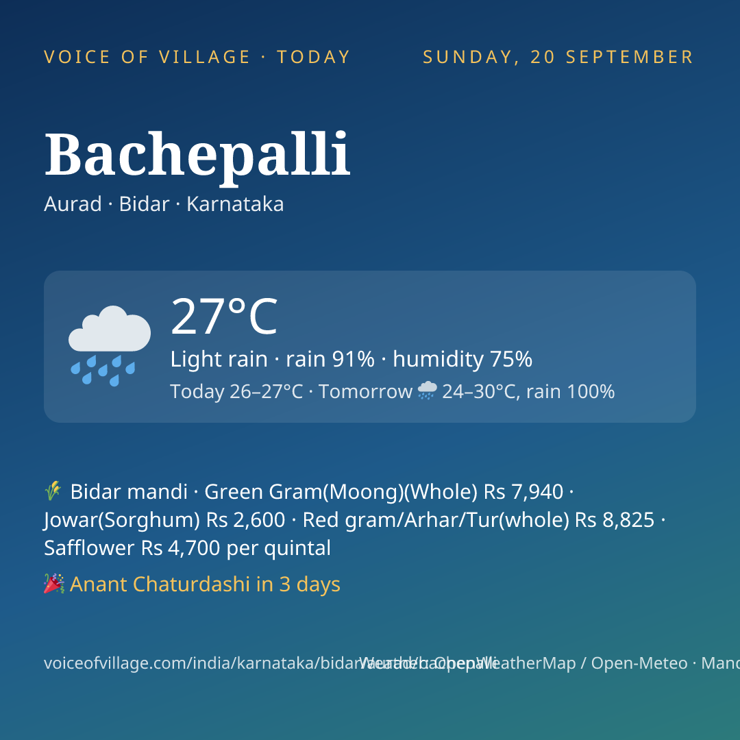 Bachepalli today